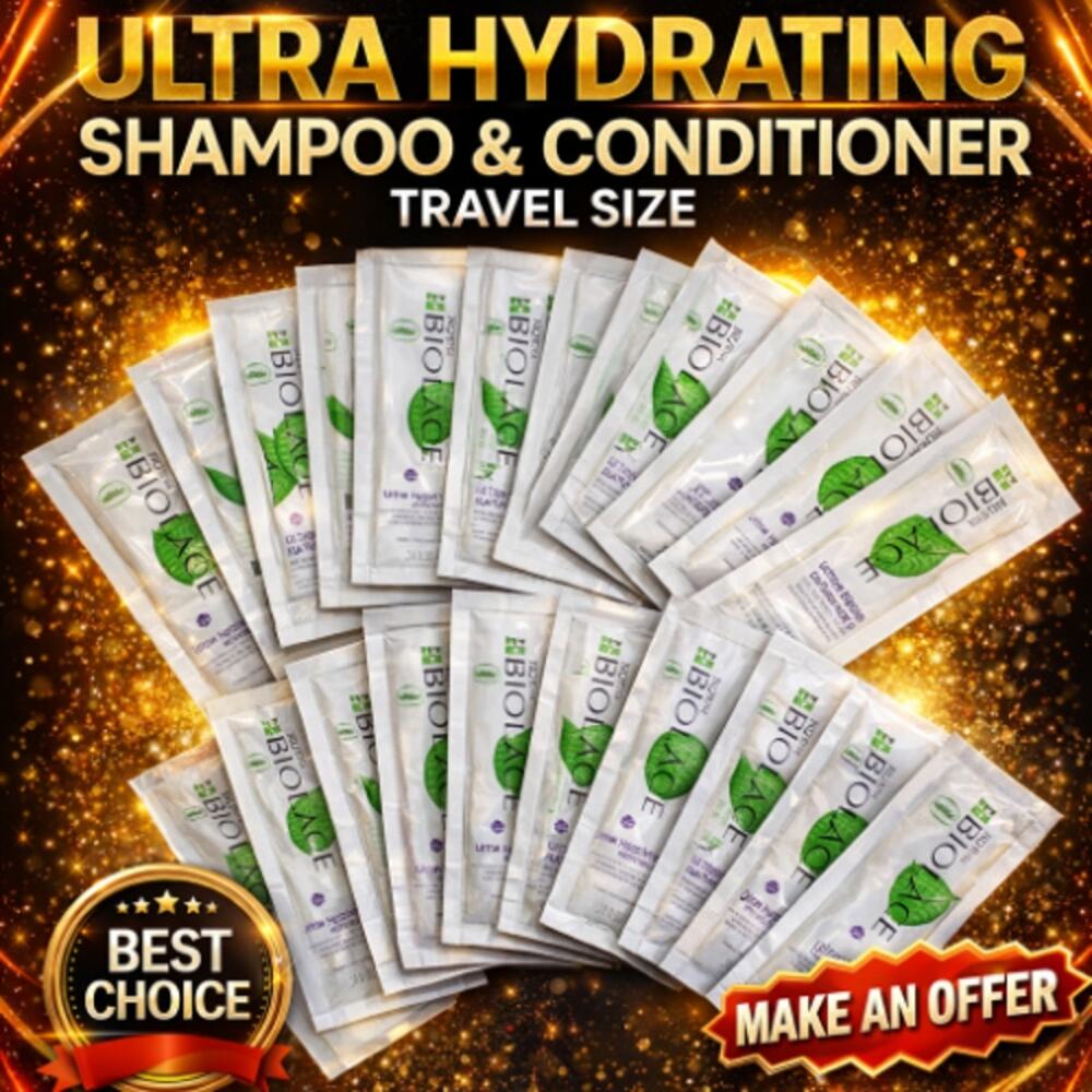 Matrix biologe Ultra Hydrating Shampoo and Balm Travel Packets 0.34oz/10ml NEW